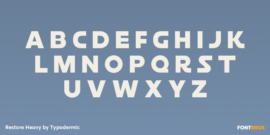 Restore Heavy Font Poster #2