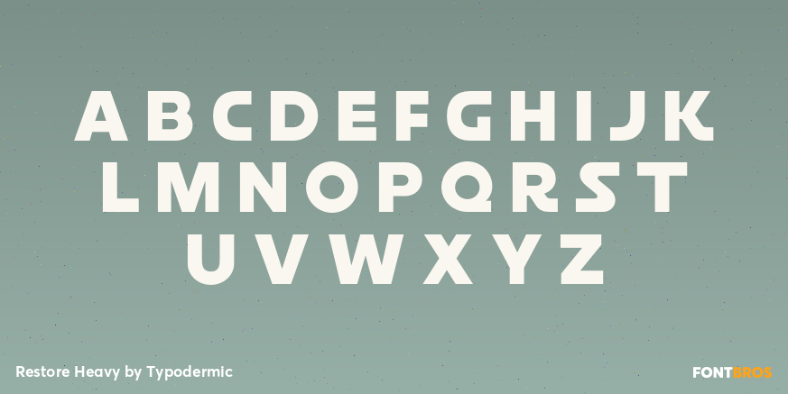 Restore Heavy Font Poster #3