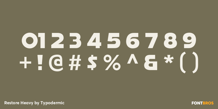 Restore Heavy Font Poster #4