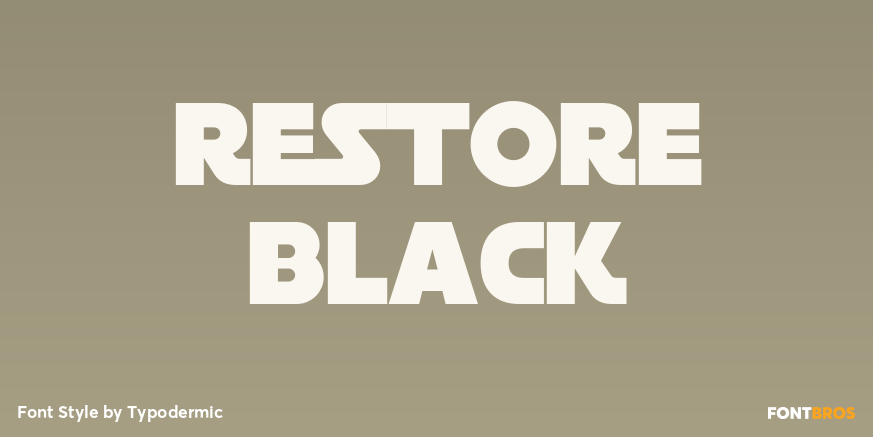 Restore Black Font Poster #1