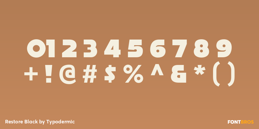 Restore Black Font Poster #1