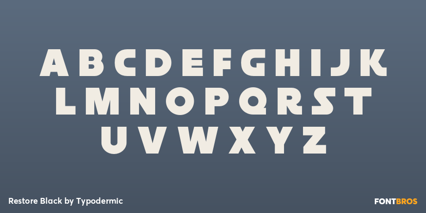 Restore Black Font Poster #1