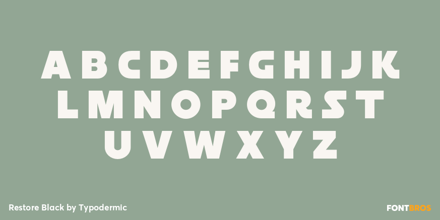 Restore Black Font Poster #1