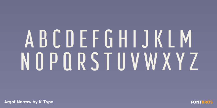 Argot Narrow Font Poster #2
