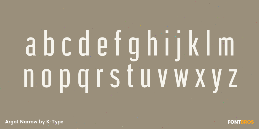 Argot Narrow Font Poster #3