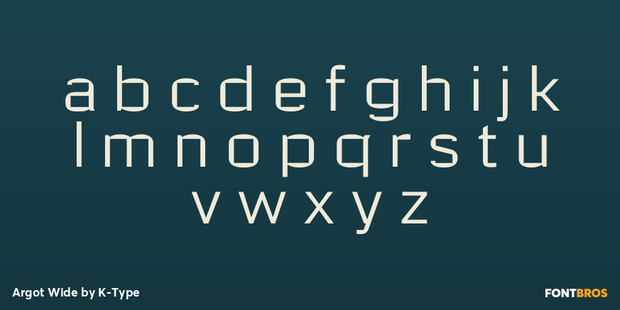 Argot Wide Font Poster #3