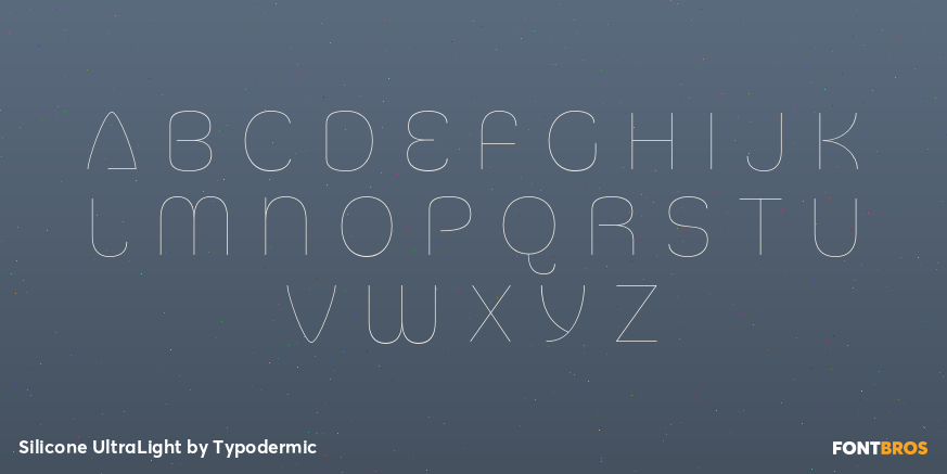Silicone UltraLight Font Poster #3