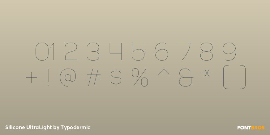 Silicone UltraLight Font Poster #4