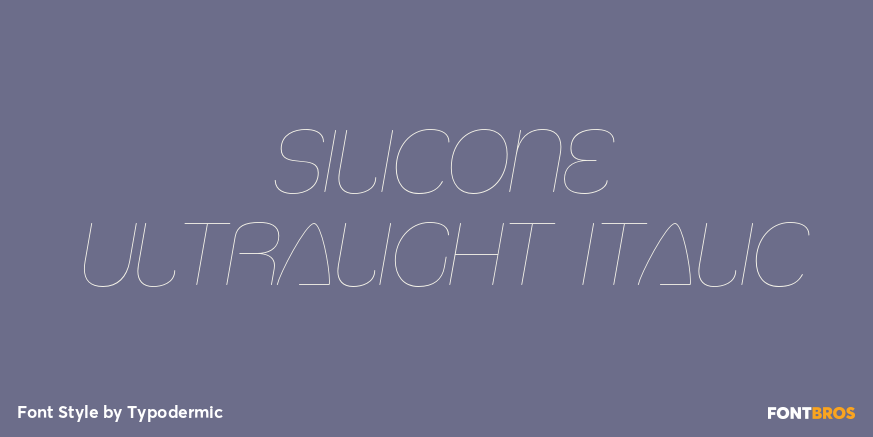 Silicone UltraLight Italic Font Poster #1