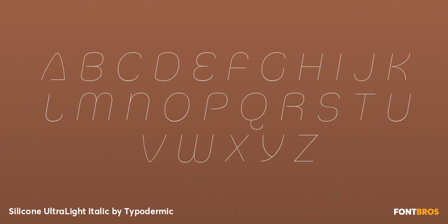 Silicone UltraLight Italic Font Poster #2