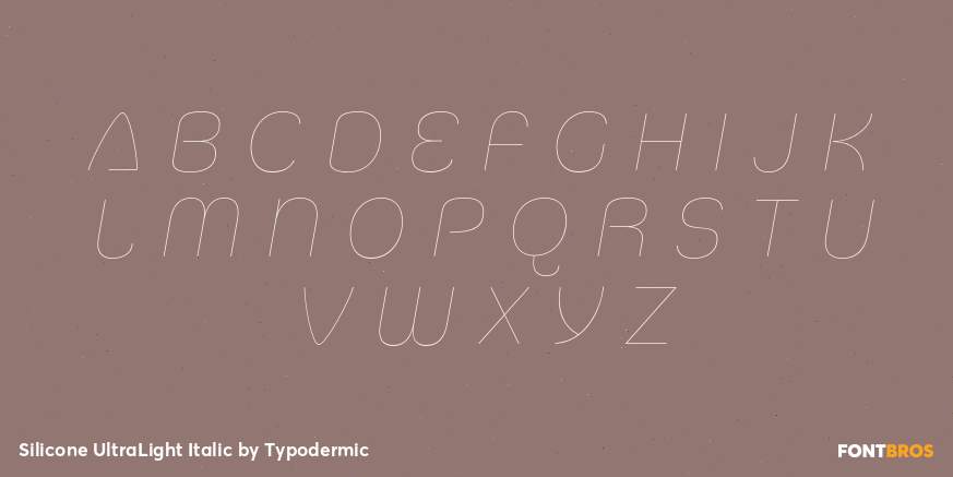 Silicone UltraLight Italic Font Poster #3