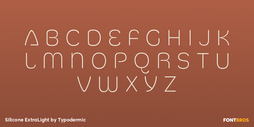 Silicone ExtraLight Font Poster #3