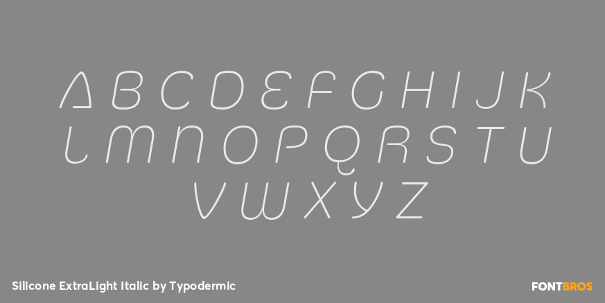 Silicone ExtraLight Italic Font Poster #2