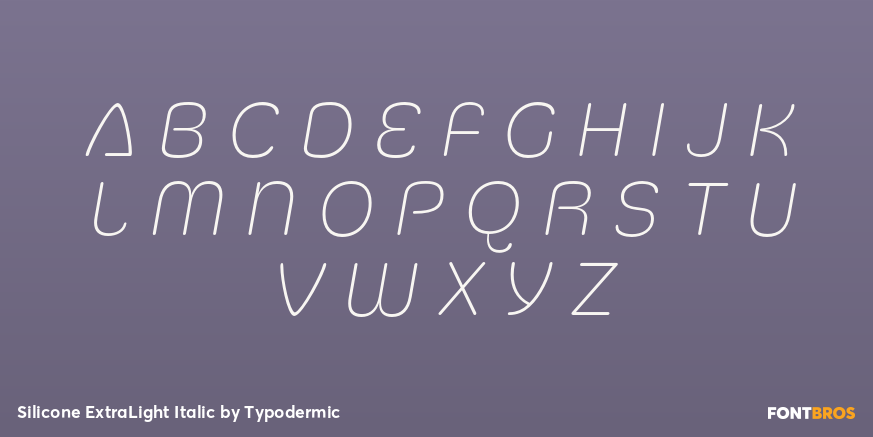 Silicone ExtraLight Italic Font Poster #3