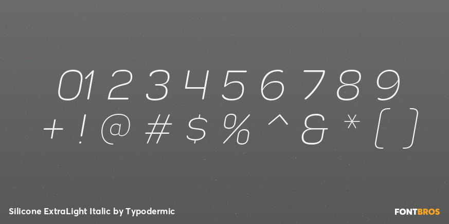 Silicone ExtraLight Italic Font Poster #4