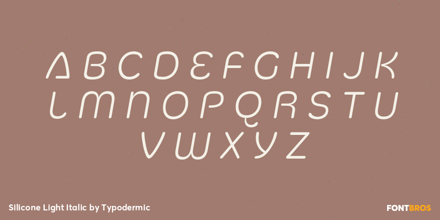 Silicone Light Italic Font Poster #2