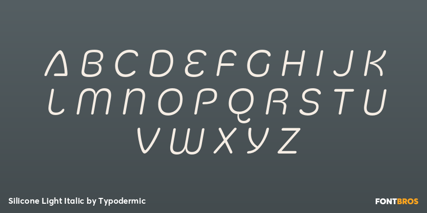 Silicone Light Italic Font Poster #3