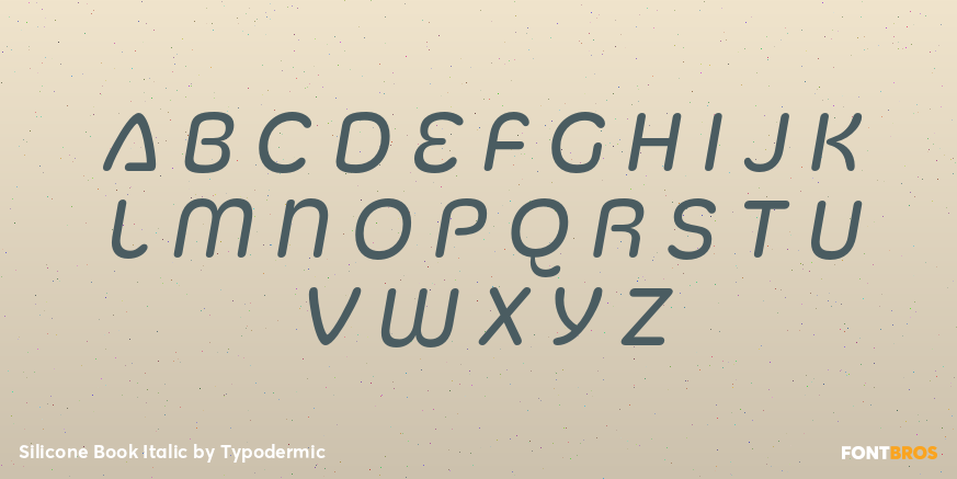 Silicone Book Italic Font Poster #3