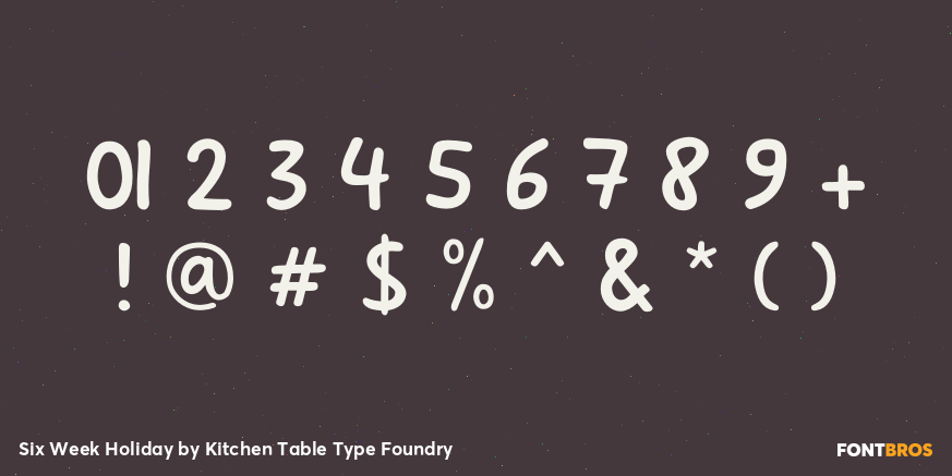 Six Week Holiday Font Poster #1