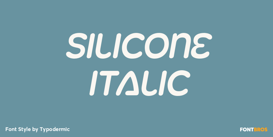 Silicone Italic Font Poster #1