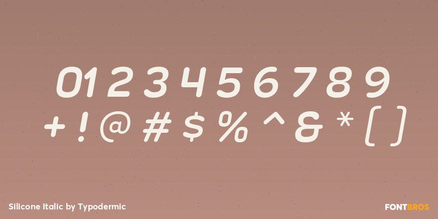 Silicone Italic Font Poster #4