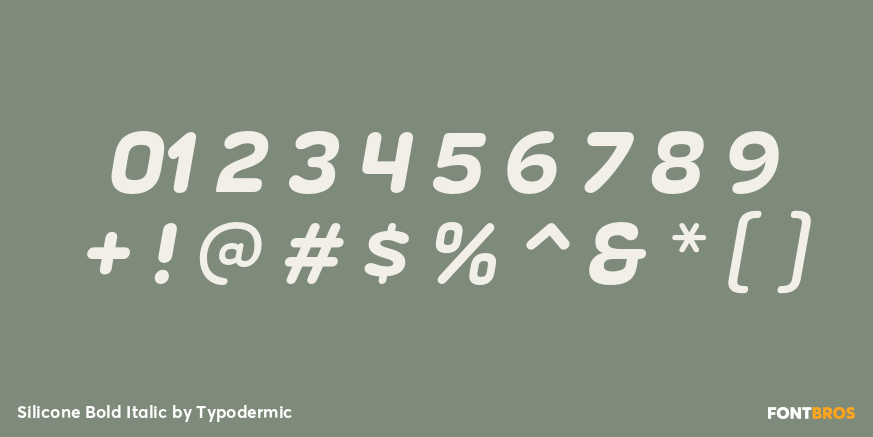 Silicone Bold Italic Font Poster #4