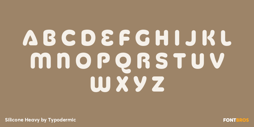 Silicone Heavy Font Poster #2