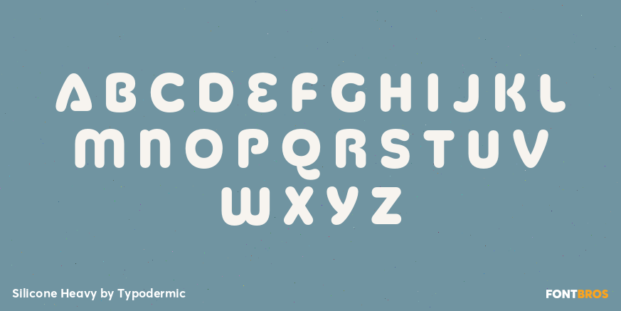 Silicone Heavy Font Poster #3