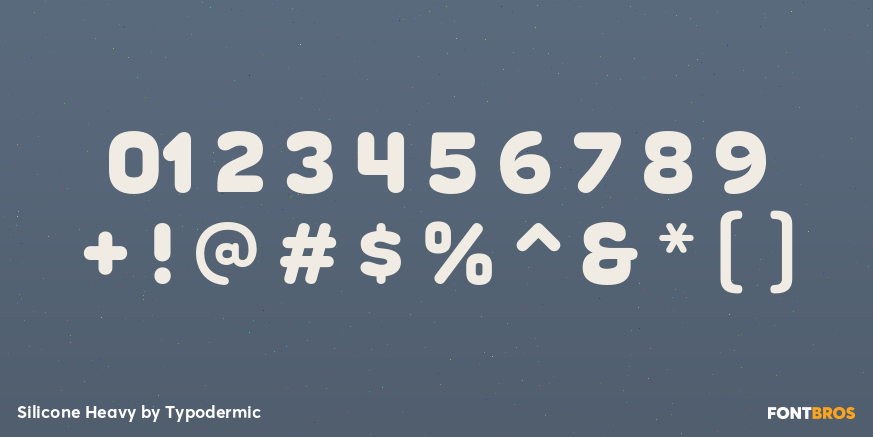 Silicone Heavy Font Poster #4