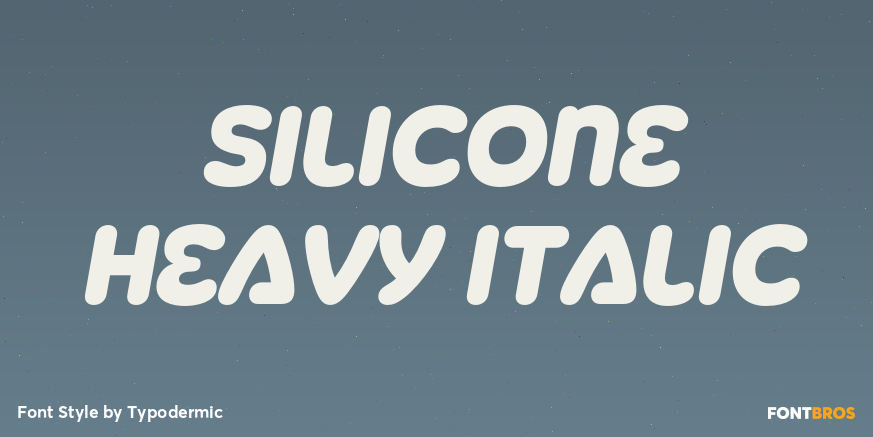 Silicone Heavy Italic Font Poster #1