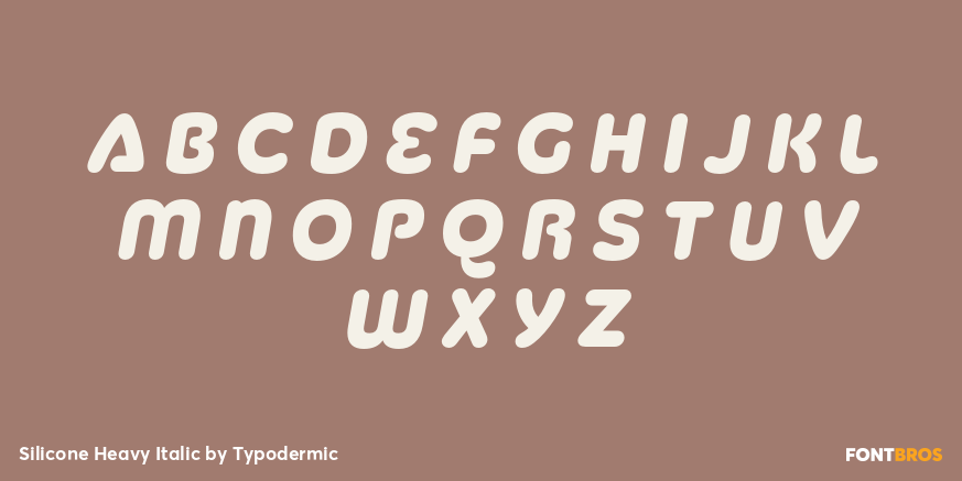 Silicone Heavy Italic Font Poster #3