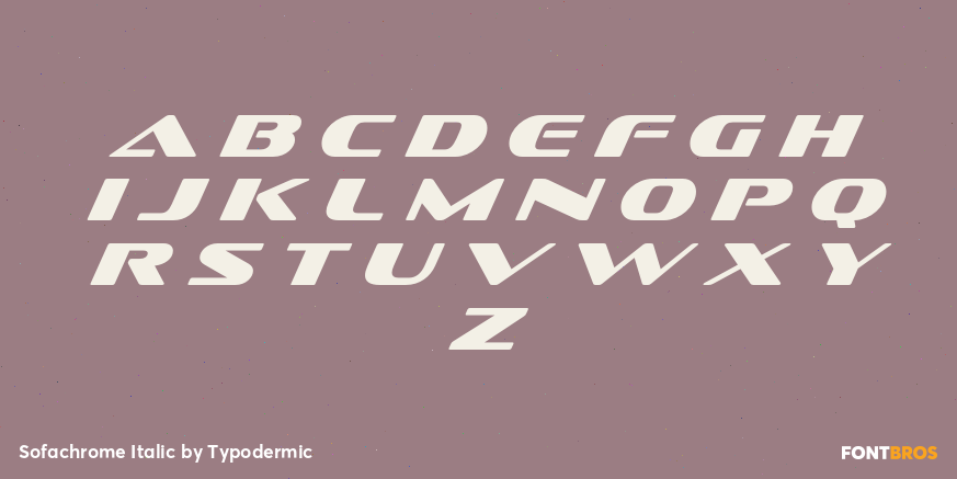 Sofachrome Italic Font Poster #2