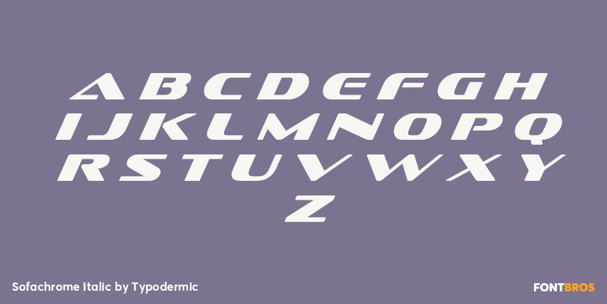 Sofachrome Italic Font Poster #3
