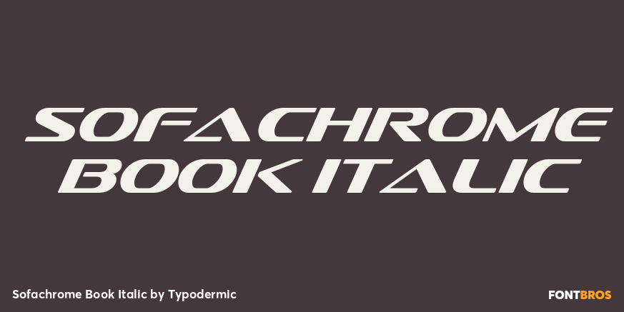 Sofachrome Book Italic Poster