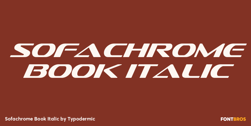 Sofachrome Book Italic Poster