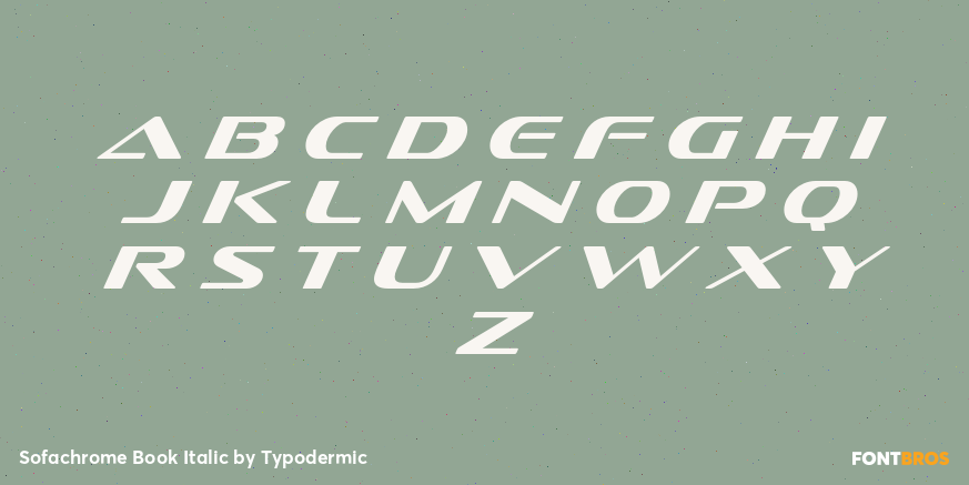 Sofachrome Book Italic Font Poster #3