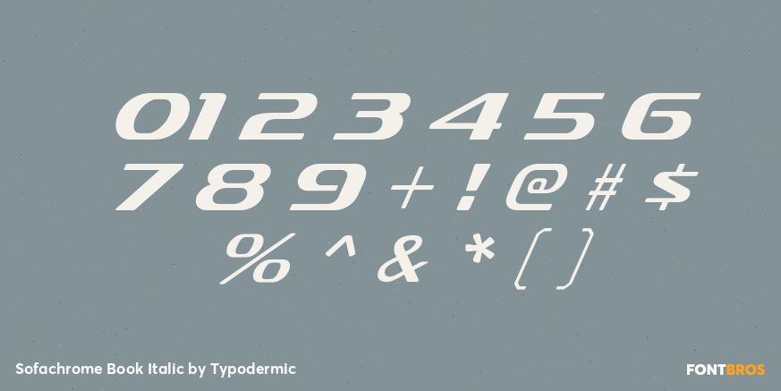 Sofachrome Book Italic Font Poster #4