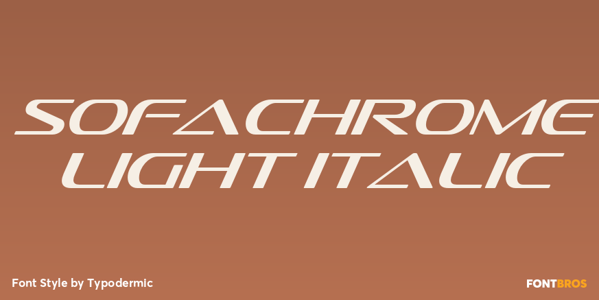 Sofachrome Light Italic Font Poster #1