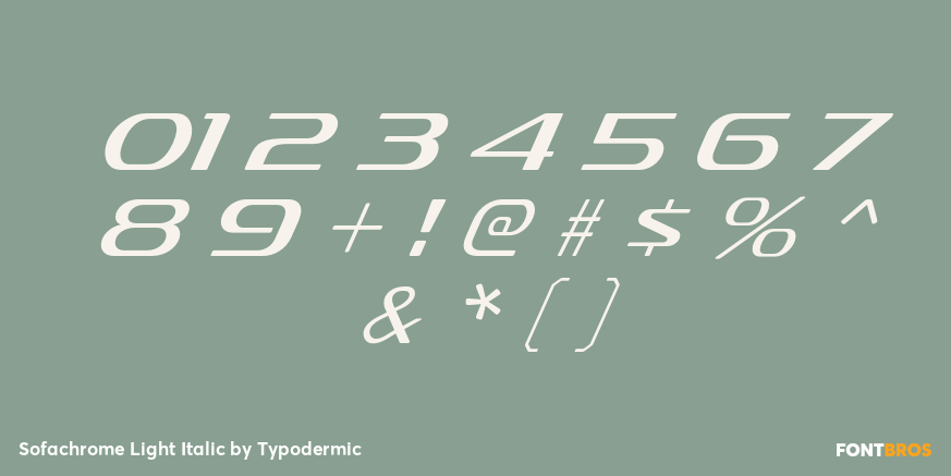Sofachrome Light Italic Font Poster #4