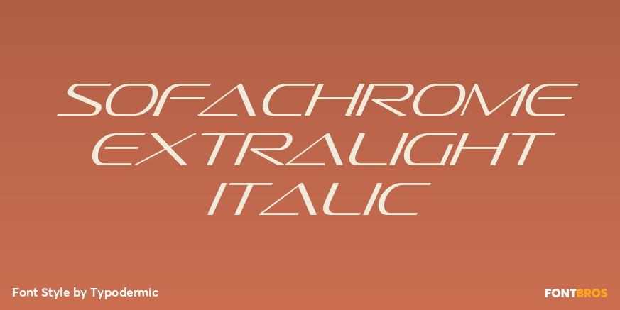Sofachrome ExtraLight Italic Font Poster #1
