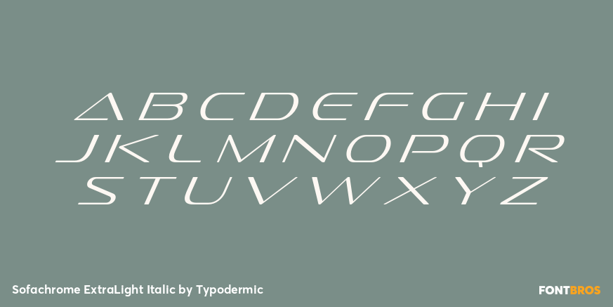 Sofachrome ExtraLight Italic Font Poster #2
