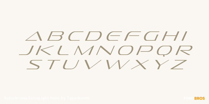 Sofachrome ExtraLight Italic Font Poster #3