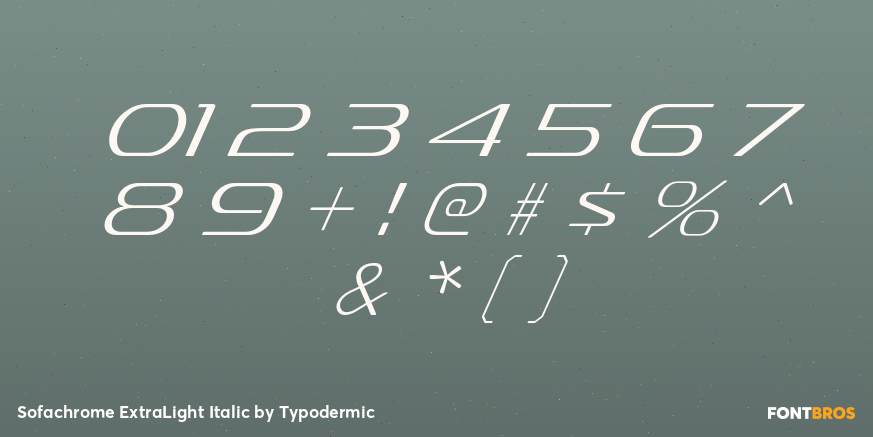 Sofachrome ExtraLight Italic Font Poster #4