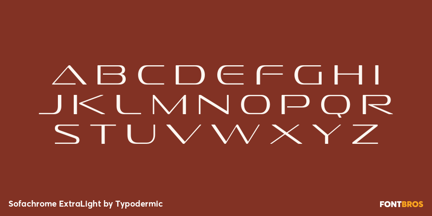 Sofachrome ExtraLight Font Poster #1