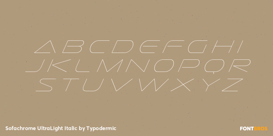 Sofachrome UltraLight Italic Font Poster #2