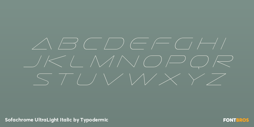 Sofachrome UltraLight Italic Font Poster #3