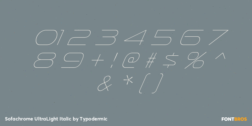 Sofachrome UltraLight Italic Font Poster #4