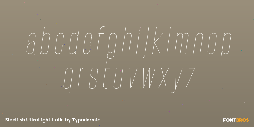 Steelfish UltraLight Italic Font Poster #3
