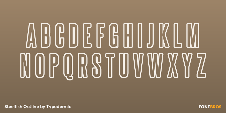Steelfish Outline Font Poster #2