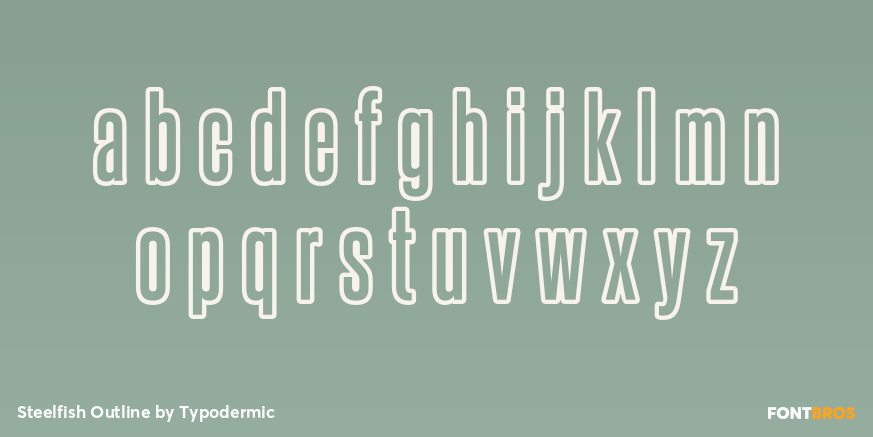 Steelfish Outline Font Poster #3